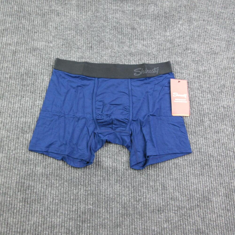 Shinesty Boxer Briefs Mens M Blue Ball Hammock Pouch Modal Spandex NWT